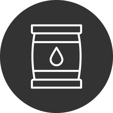 petrol varil basit kutsal kişilerin resmi, vektör çizim