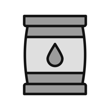 petrol varil basit kutsal kişilerin resmi, vektör çizim