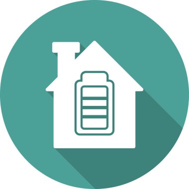 Pil basit simgesi, vektör çizim