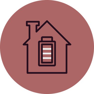 Pil basit simgesi, vektör çizim