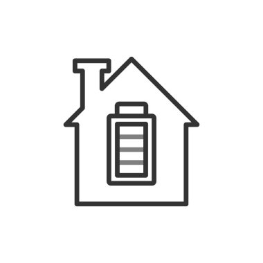 Pil basit simgesi, vektör çizim