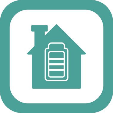 Pil basit simgesi, vektör çizim