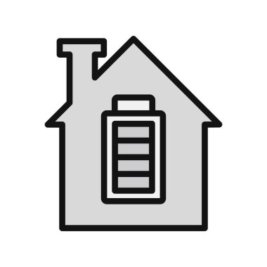 Pil basit simgesi, vektör çizim