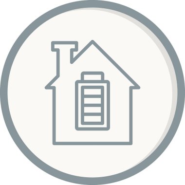 Pil basit simgesi, vektör çizim