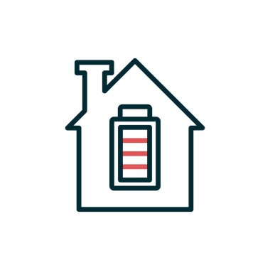 Pil basit simgesi, vektör çizim