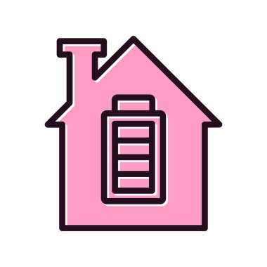 Pil basit simgesi, vektör çizim