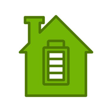 Pil basit simgesi, vektör çizim