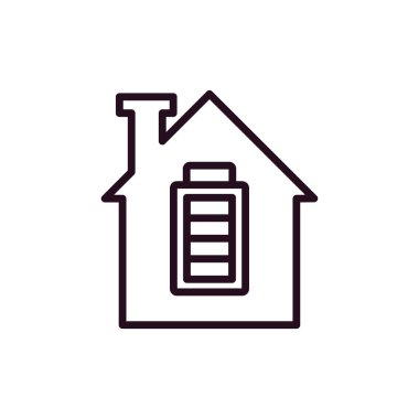 Pil basit simgesi, vektör çizim