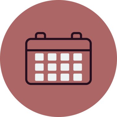 Takvim simgesi, vektör illüstrasyon tasarımı