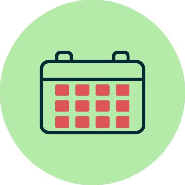 Takvim simgesi, vektör illüstrasyon tasarımı