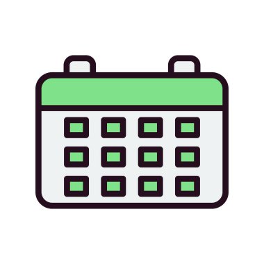 Takvim simgesi, vektör illüstrasyon tasarımı