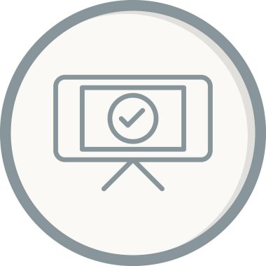 Basit simge, vektör illüstrasyonu denetleniyor