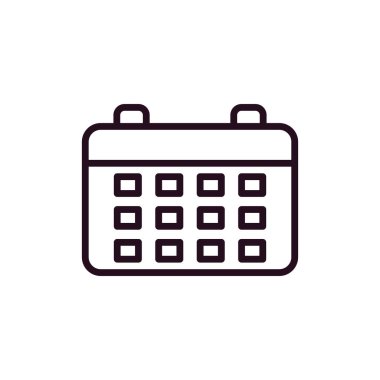 Takvim web simgesi, ajanda illüstrasyonu 