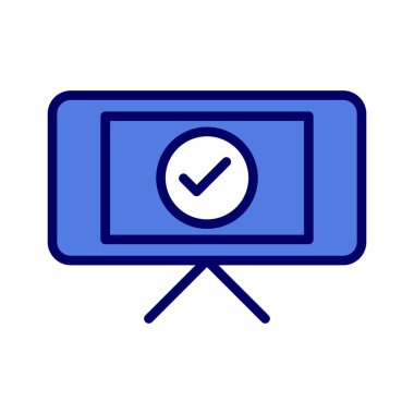 Basit simge, vektör illüstrasyonu denetleniyor