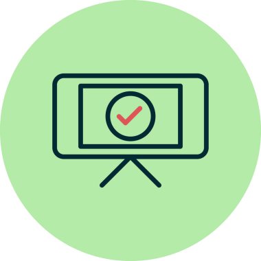 Basit simge, vektör illüstrasyonu denetleniyor