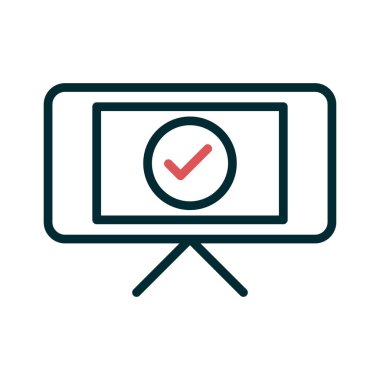 Basit simge, vektör illüstrasyonu denetleniyor