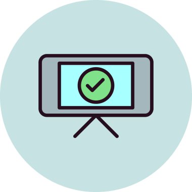 Basit simge, vektör illüstrasyonu denetleniyor