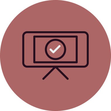 Basit simge, vektör illüstrasyonu denetleniyor