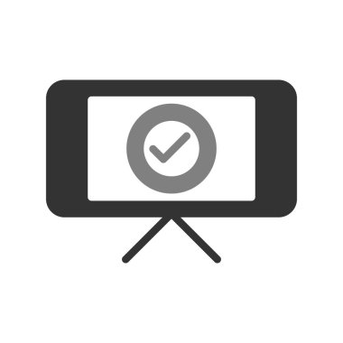 Basit simge, vektör illüstrasyonu denetleniyor