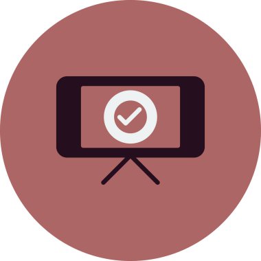 Basit simge, vektör illüstrasyonu denetleniyor