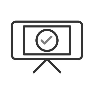 Basit simge, vektör illüstrasyonu denetleniyor