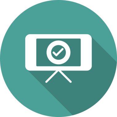 Basit simge, vektör illüstrasyonu denetleniyor