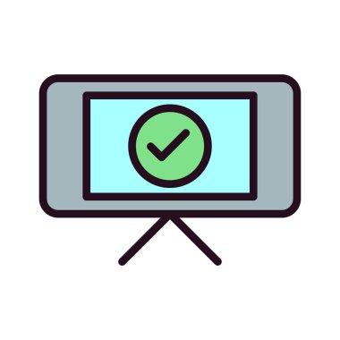 Basit simge, vektör illüstrasyonu denetleniyor