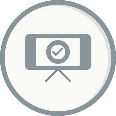 Basit simge, vektör illüstrasyonu denetleniyor