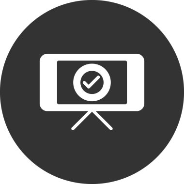 Basit simge, vektör illüstrasyonu denetleniyor