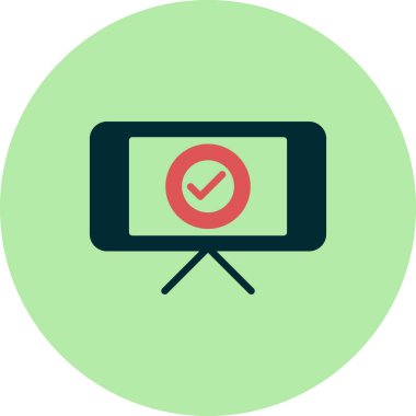 Basit simge, vektör illüstrasyonu denetleniyor