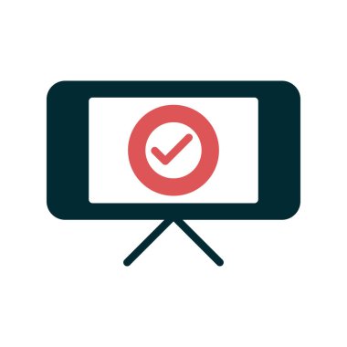 Basit simge, vektör illüstrasyonu denetleniyor