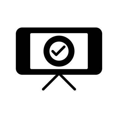 Basit simge, vektör illüstrasyonu denetleniyor