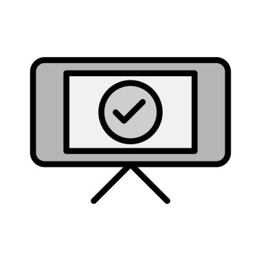 Basit simge, vektör illüstrasyonu denetleniyor