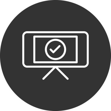 Basit simge, vektör illüstrasyonu denetleniyor