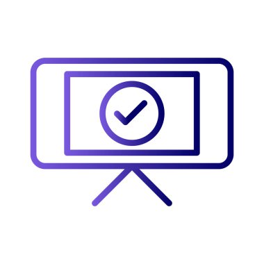 Basit simge, vektör illüstrasyonu denetleniyor