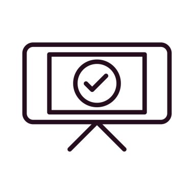 Basit simge, vektör illüstrasyonu denetleniyor