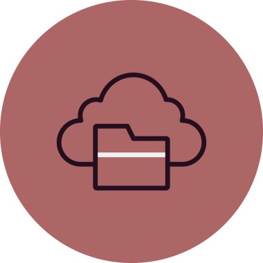 Bulut simgesinin vektör illüstrasyonu