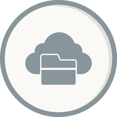 Bulut. Web simgesi basit illüstrasyon