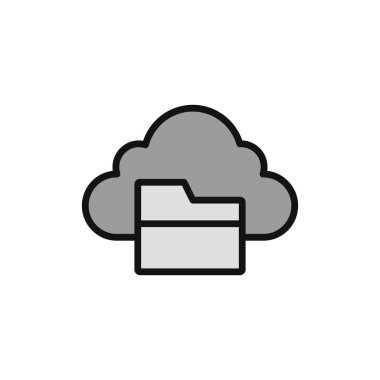 Bulut hesaplama simgesi vektör illüstrasyonu