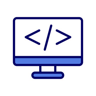 Basit simge kodlanıyor, vektör illüstrasyonu