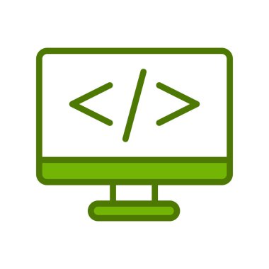 Basit simge kodlanıyor, vektör illüstrasyonu