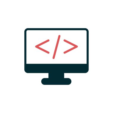 Basit simge kodlanıyor, vektör illüstrasyonu