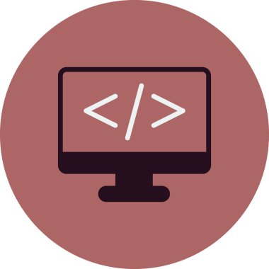 Basit simge kodlanıyor, vektör illüstrasyonu