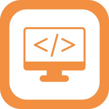 Basit simge kodlanıyor, vektör illüstrasyonu