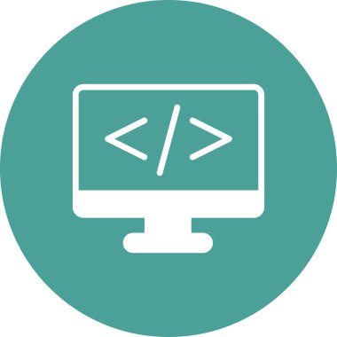 Coding simple icon, vector illustration