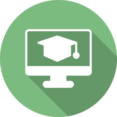 E-öğrenme basit simgesi, vektör illüstrasyonu