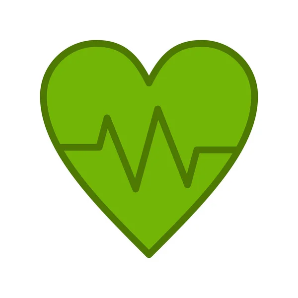 Heart Beat Simple Icon Vector Illustration — Stock Vector