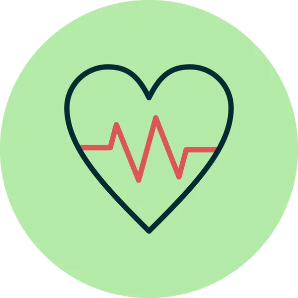 Heart Beat Simple Icon Vector Illustration — Stock Vector