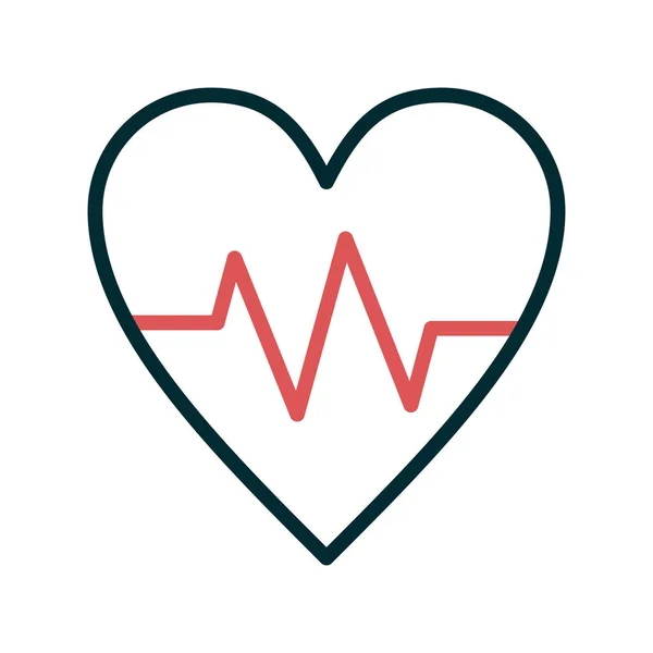 Herzschlag Einfaches Symbol Vektorillustration — Stockvektor