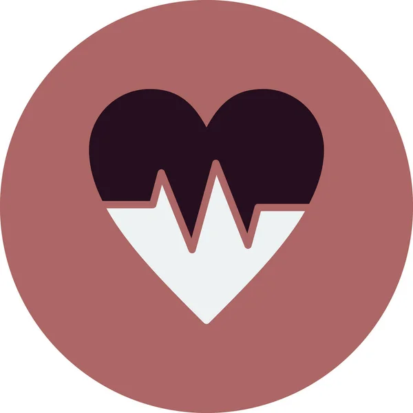 Heart Beat Simple Icon Vector Illustration — 스톡 벡터